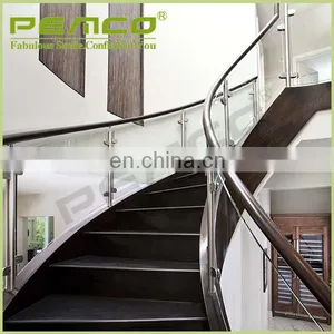 Factory Price Customized Design Stainless Steel Handrail Indoor Tempered Glass Balcony Railing thumbnail-5