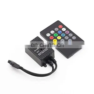 Music Remote Controller, 12-24V 20 Keys IR Remote Control Sound Sense Controller for 5050 3528 5630 Flexible RGB Strip Light thumbnail-1