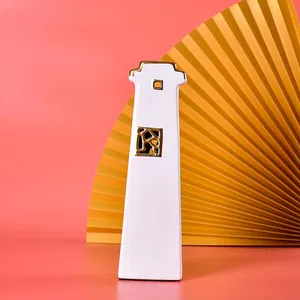 Chinese Creative White Gold Electroplate Gild Ceramic Vase For Model Room Decor thumbnail-4