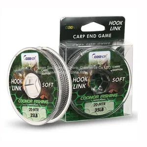 Fishing Line Coated Braid HookLink in Green- 20 M for Carp Rig SKIN LINE Each Spool-15LB/20LB/35LB Carp Fishing Tackle thumbnail-1