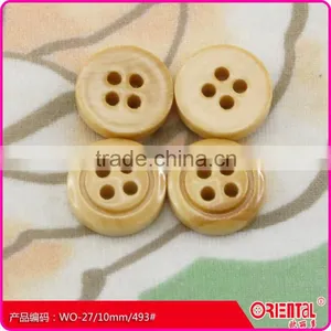 Customizable Sewing Holes Natural Yellow Wooden Button thumbnail-2
