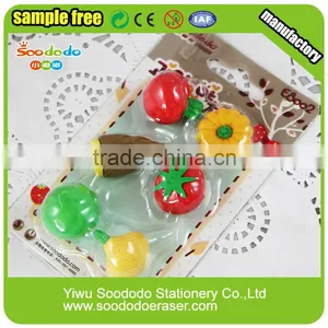 3D Vegetables and Fruit Eraser Sets thumbnail-1