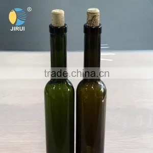 375ml Black Green Wine Bottle With Cork thumbnail-6