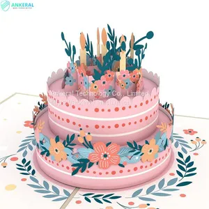 Cheap Price Birthday Cake Pop-up Cards 3D Greeting Pop-up Card for Mother’s Birthday thumbnail-3