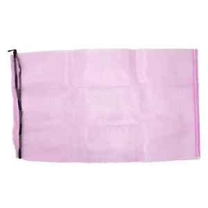 PP Plastic Circular Mesh Bag/ Drawstring Vegetable Mesh Bag For Onion Potato thumbnail-1