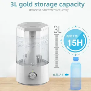 Humidifiers Wholesale Customize Colors 3L Electric Power Essential Oil Aroma Diffuser Ultrasonic Humidifier thumbnail-4