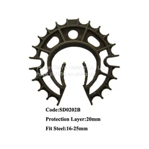 PE/PP 15-20mm Wheel Style Plastic Spacer Protective Layer of Reinforcing Steel Bar Applied in the Civil thumbnail-4