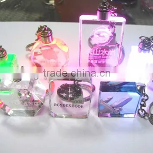 Inside Logo Engraving 3D Glass Keychain thumbnail-1
