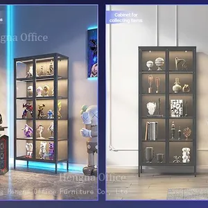 Collectible Display Cabinet for Stuttgart Car Model Gallery, Silent Opening Showcase With 8mm Tempered Glass & Cold Rolled Steel, China Factory Direct thumbnail-5