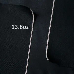 14.2 oz Solid Black Selvedge Denim Fabric Ready To Ship Wholesale Selvage Raw Denim Textile Manufactuers W6282803 thumbnail-1