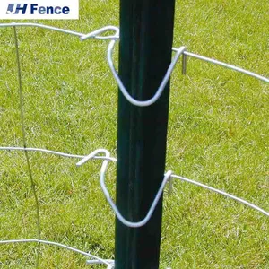 American Steel Galvanized/Green Studded T Farm Fence Post thumbnail-4