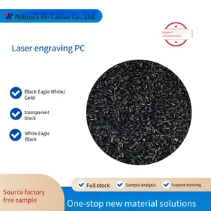 Laser-engraved pc Plastic Particles, Black Engraved on White, White Engraved on Black, Transparent Engraved on Black, High-contrast, Easy-to-mark Injection Molding Grade Raw Materials thumbnail-1