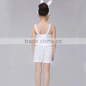New Children's Day Cute Girls White Rabbit Summer Animal Children Dance Costume for Stage thumbnail-4
