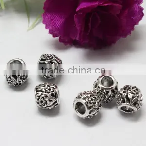 Round Zinc Alloy Anti-Silver Pdora Bracelet Beads thumbnail-6