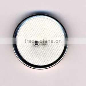 Fabric Covered Button With Metal Ring and Two Eyelets -- F1408 thumbnail-3
