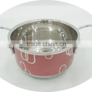 Decal Finished Exterior Pot Stainless Steel Pot With Wire Handle thumbnail-3