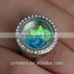 New Arrival Luminous Locket Ring Floating Memory Charm Jewelry thumbnail-6
