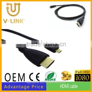 Factory Price Full HD 1080P 3D Supported Hdmi to Micro Hdmi Line With Gold-plated thumbnail-1