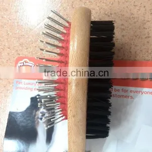 2016 Easy Clean Anti-allergic Pet Grooming Products Rubber Handle Big Stainless Steel Dog Comb thumbnail-5