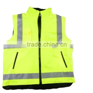 Yellow Safety Vests Jacket With Zipp, Porkets and Cotton thumbnail-1