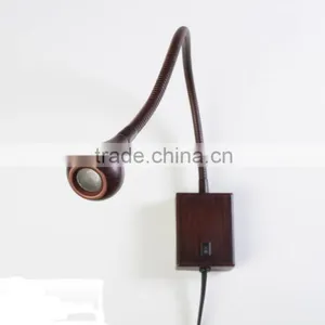 Flexible Gooseneck Sconce Wall Mounted LED Light Bronze Finish thumbnail-3
