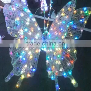 New Butterfly Motif Light Iron Frame 3D Acrylic Motif Light thumbnail-1