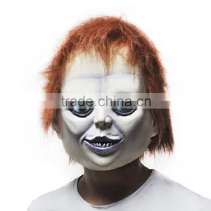 Scary Silicone Face Mask BadBoy Purple Lip Adult Party Masquerade Rubber Latex Masks For Halloween thumbnail-1