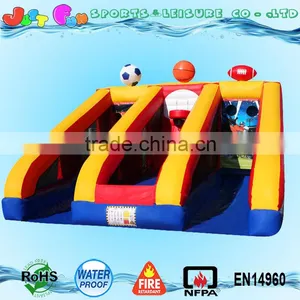3 in 1 Sports Throw Ball Games,inflatable Basketball n Rugby Ball n Soccer Pitch Games thumbnail-4