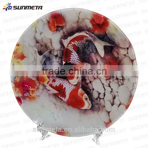 SUNMETA Factory Personalized 10 Inch Sublimation Toughened Glass Plate for 3D Vacuum Machine thumbnail-1