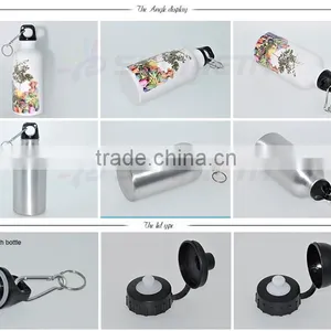 400ML Silver Sublimation Sports Water Bottle thumbnail-4