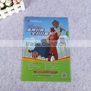 Full Color Printing Single Page Polypropylene Plastic L Shape Folder a4 Size File Foldersheet Protector thumbnail-4