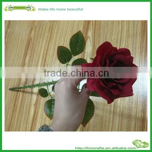 2015 Fashion Beautiful High Hand-feeling Artificial Flower Rose Factory thumbnail-1