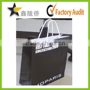 2015 High Quality Paper Packing Black Matt Laminate Paper Bag thumbnail-1