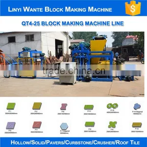 China Wante Brand Block Machinery QT4-25 Cement Bricks Molding Machine Cement And Concrete Block Making Machine Quality Choice thumbnail-1