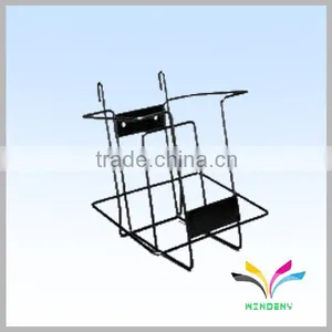 Black Powder Coated Wall Mount Metal Magazine Rack Wall Mounted Newspaper Racks thumbnail-1