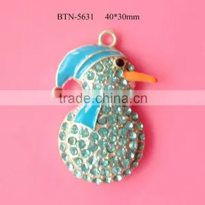 2015 Hot Selling Factory Price New Style Snowman 40*30 Rhinestone Button Fashionable Pendent Decorations in Stock (btn-5631) thumbnail-1