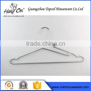 High Quality Plastic Coated Wire Silvery Metal Hanger thumbnail-1