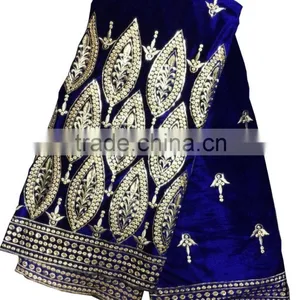 Hot Sale Indian Embroidery George Lace Fabrics With Sequins thumbnail-6