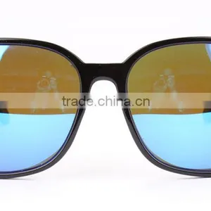 JMP608 Plastic Frame Blue UV400 Lens Ebony Temple Wood Sunglasses thumbnail-2