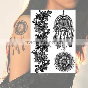 Lace Black Tattoo Body Art Flash Tattoos Temporary Arm Sticker Tattoos Wholesale thumbnail-1