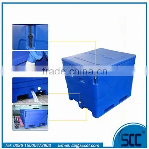 1000L Plastic Storage Tubs for Fish, Chilly Bin Cooler for Fish, Fish Bin Cooler thumbnail-3