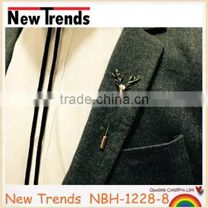 Wholesale Deer Shirt Collar Pins Alloy Deer Lapel Pin thumbnail-5