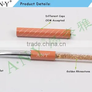ANY Nail Art Beauty Design UV Gel Nails Rhinestone Handle Flat Micropainting Nail Brushes for Gel Nail Pennellie thumbnail-4