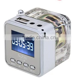 Digital Lcd Screen Clear Lound FM Radio Micro sd Card Usb Portablet Speaker thumbnail-1