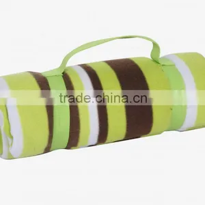 Picnic Blanket Striped Fleece Blanket thumbnail-3