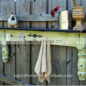 Vintage Shabby Chic Style Wood Wall Shelf thumbnail-1