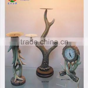 Polyresin Antler Tealight Holder, Polyresin Clock thumbnail-1