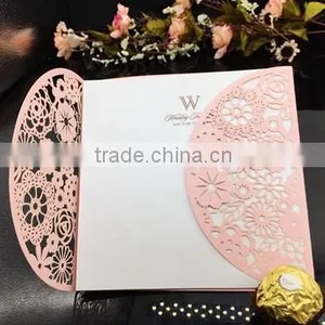 Q93 Laser Flower Ribbon Wedding Decoration Invitation Card Quality Choice thumbnail-4
