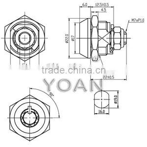 The Cam Lock Master Key Small Door Lock thumbnail-3