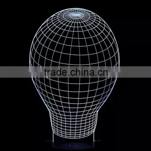 3D Optical Illusion Ball Ballet Night Lamp Night Light 10 Colorful LEDs Ultra-thin Acrylic Light Panel AA Battery or DC 5V thumbnail-6